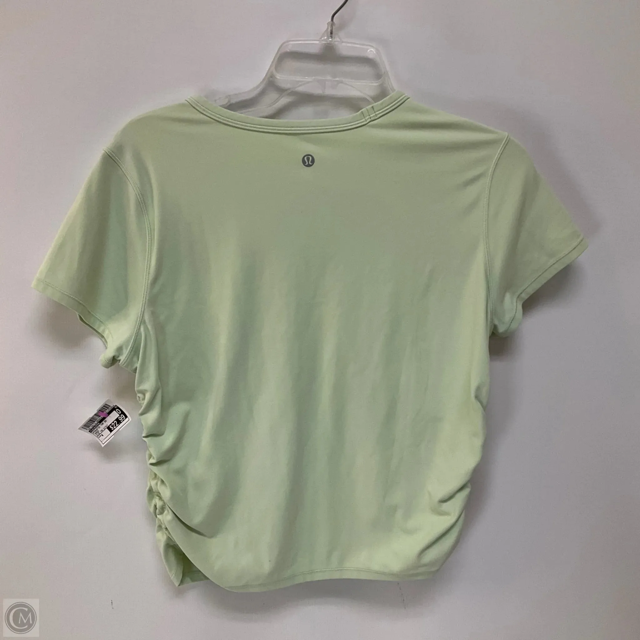 Athletic Top Short Sleeve By Lululemon In Green, Size: 6
