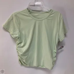 Athletic Top Short Sleeve By Lululemon In Green, Size: 6