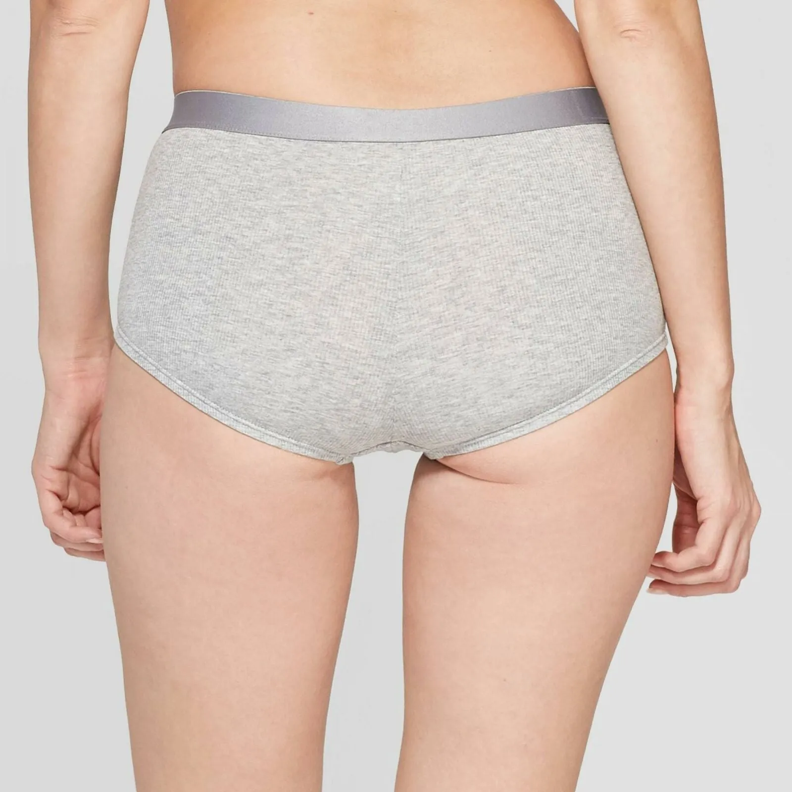 Auden Women's Cotton Ribbed Boyshort Underwear