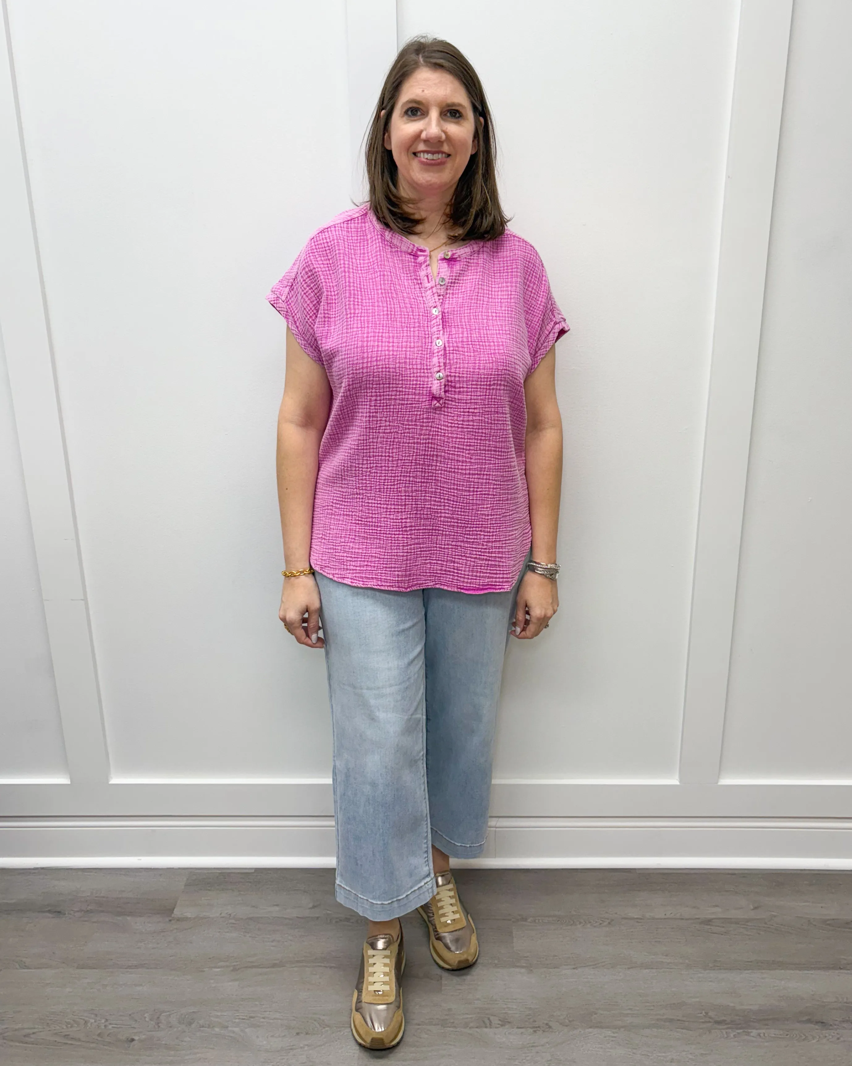Audrey Pull On Flare Jeans w/ Pockets - Light Surf