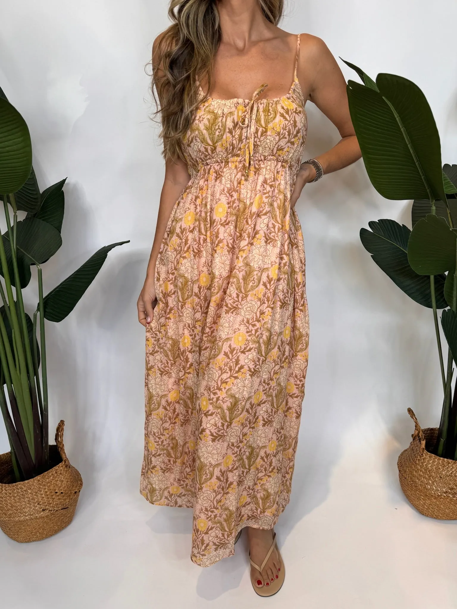 Auguste Peony Maxi Dress Rose