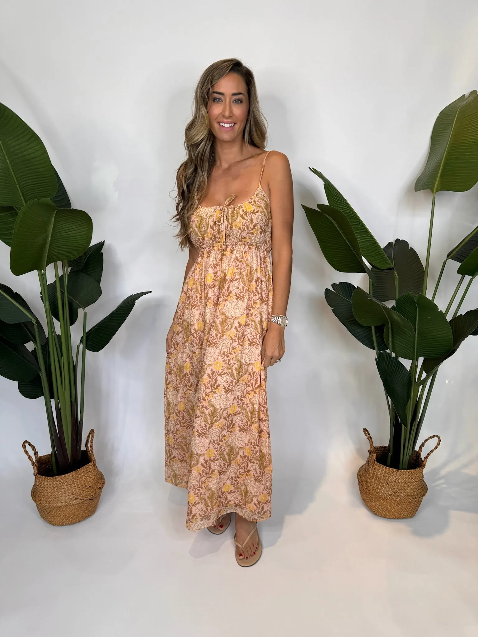 Auguste Peony Maxi Dress Rose