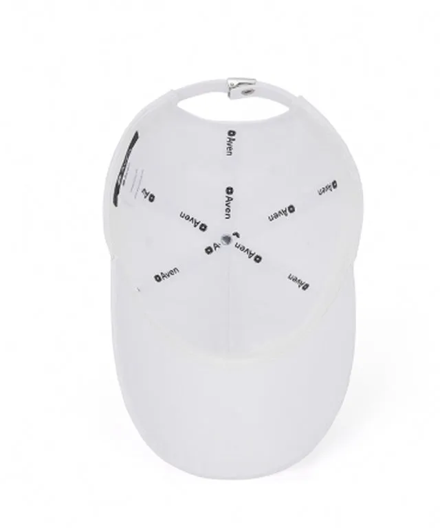 AVEN Cursive Embroidery Ball Cap - White