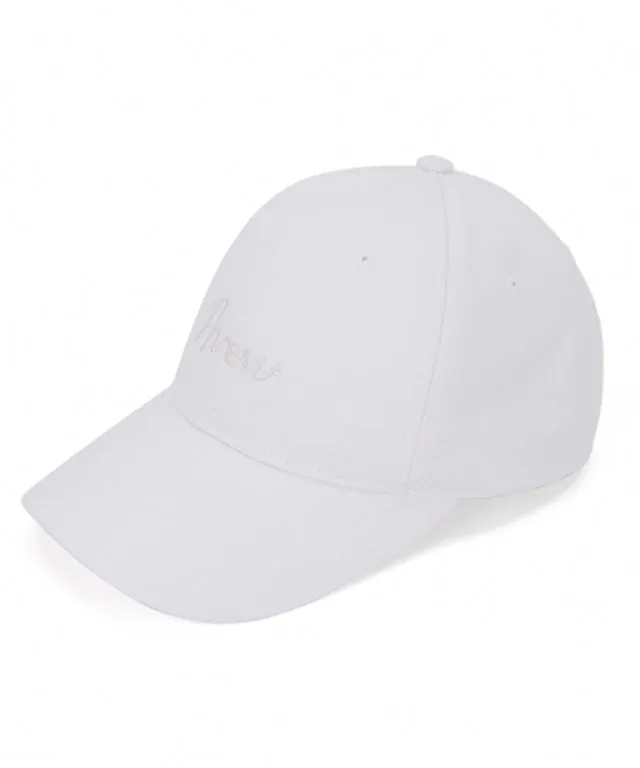 AVEN Cursive Embroidery Ball Cap - White