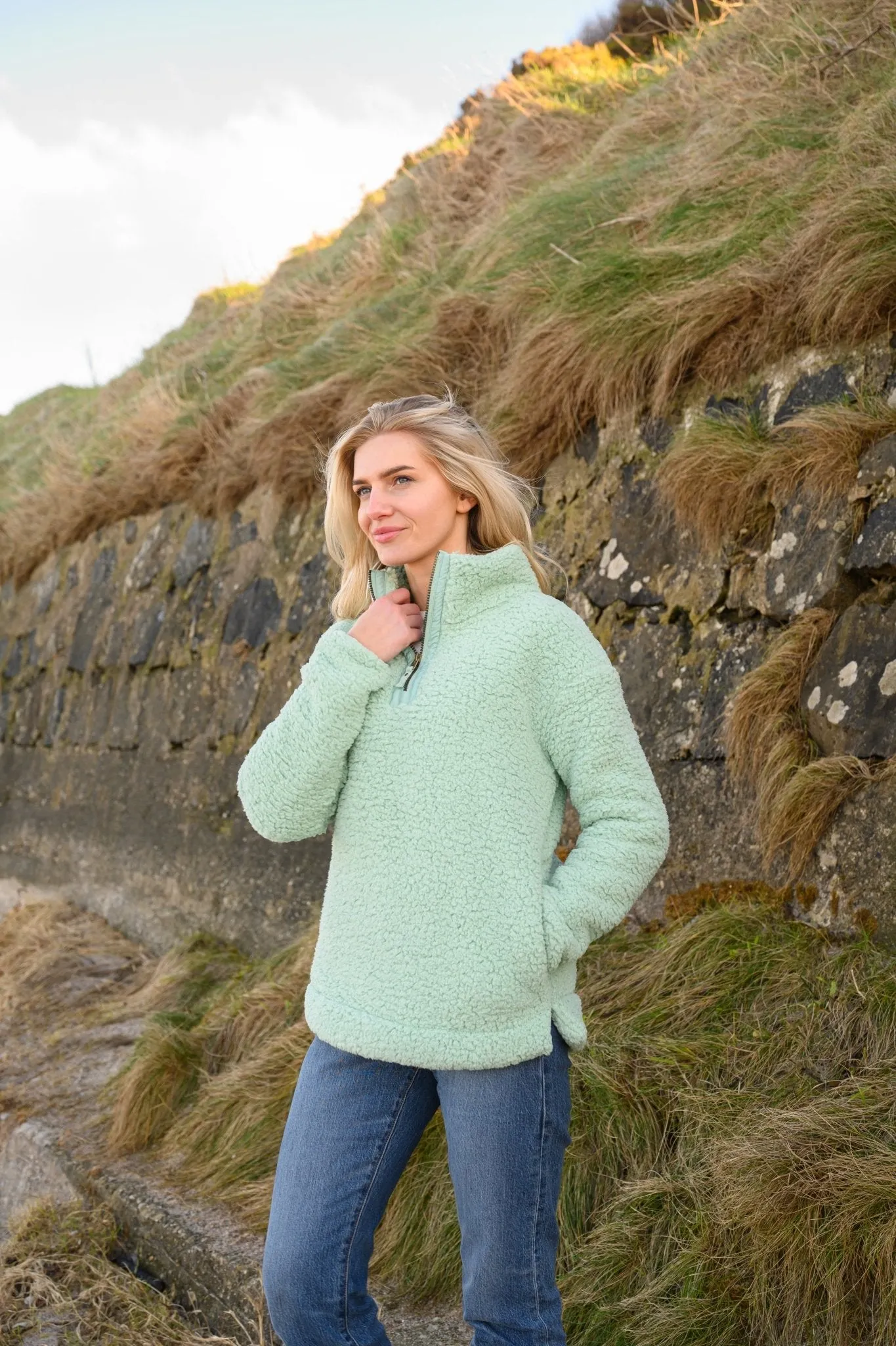 Bay Sherpa Fleece - Soft Sage