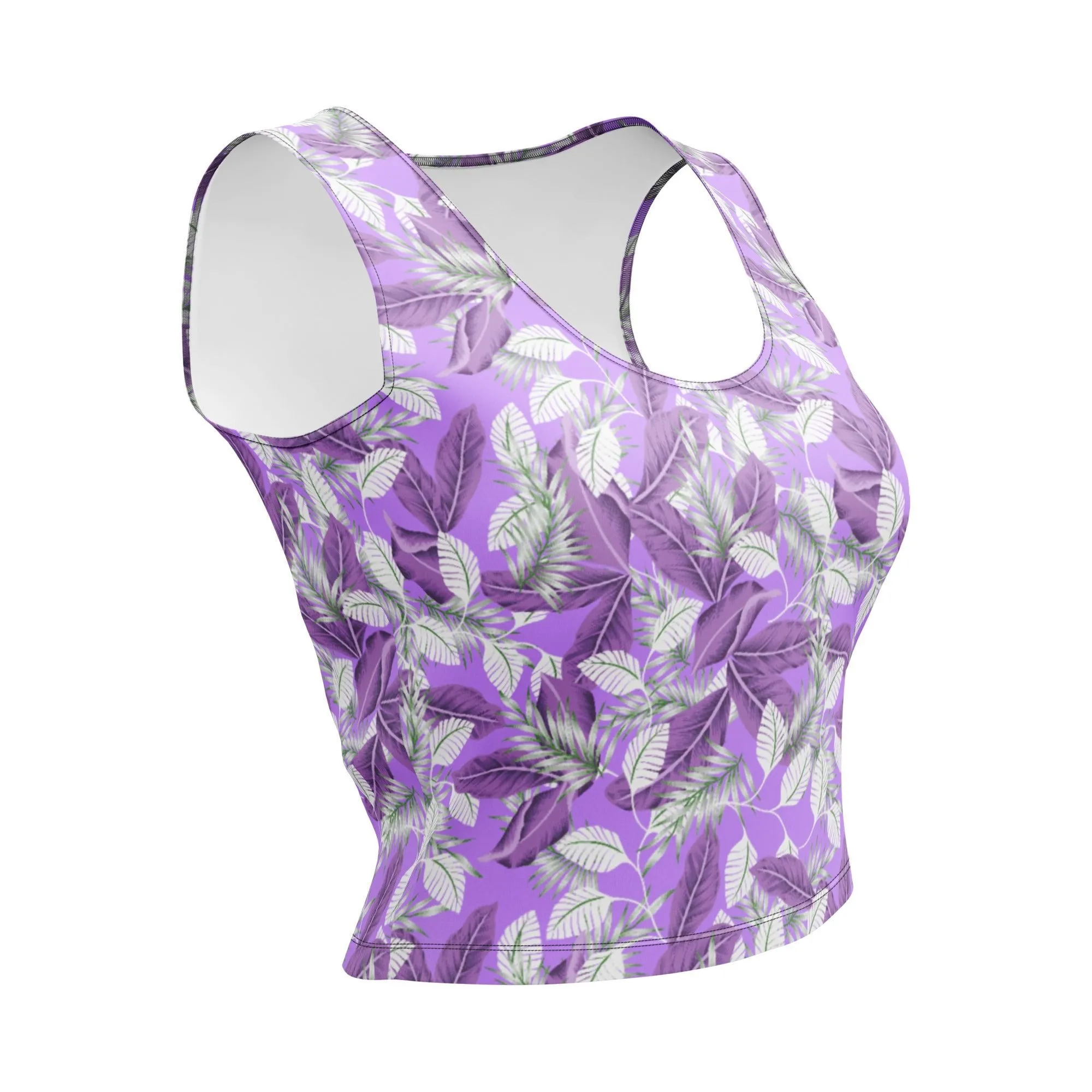 Be Extra! Floral Purple Crop Top