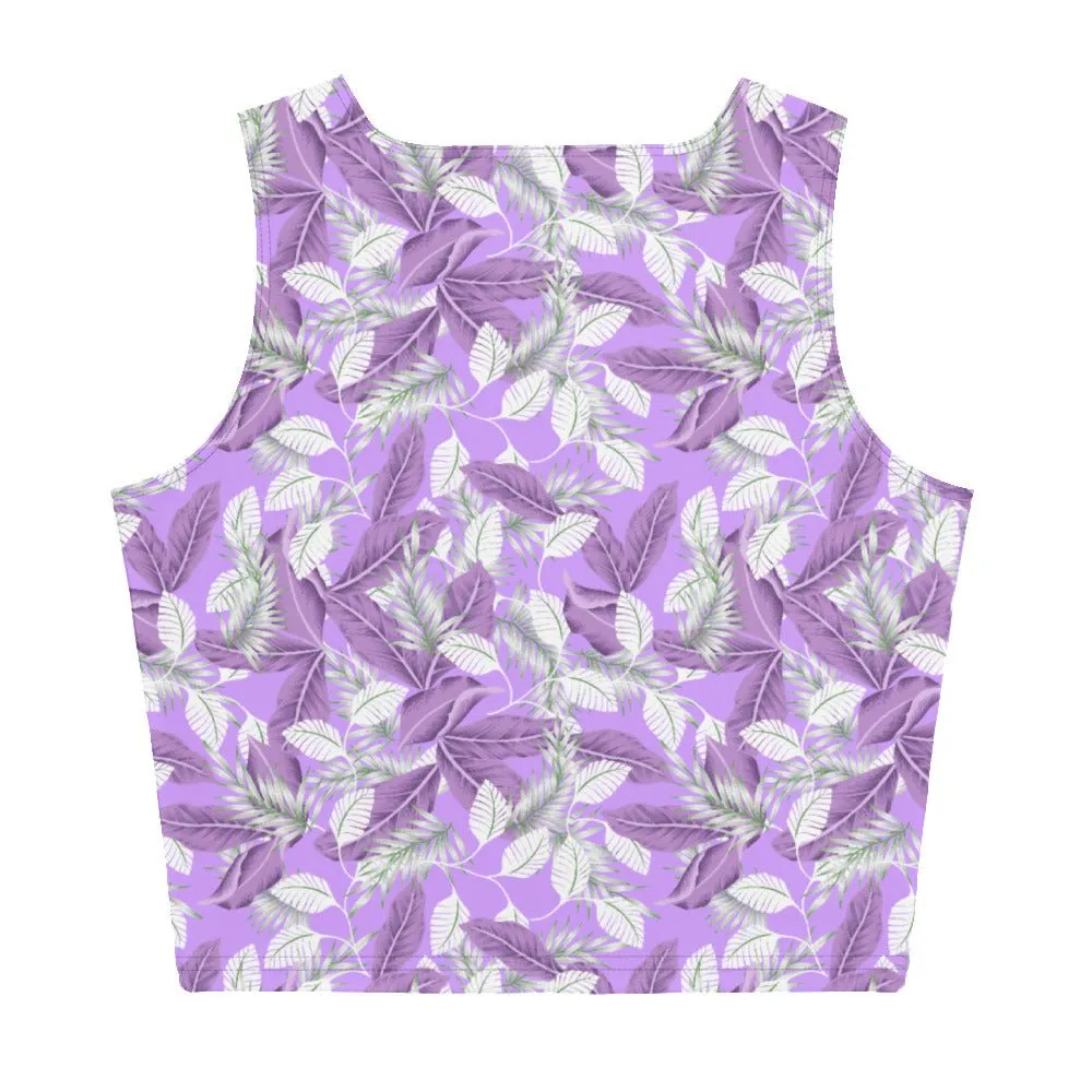Be Extra! Floral Purple Crop Top