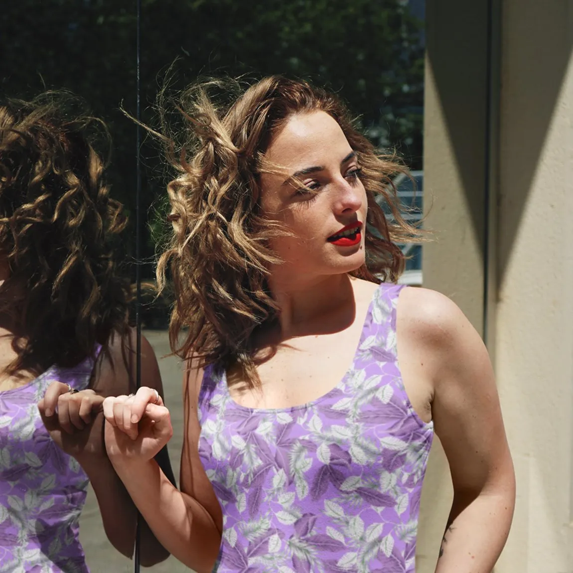 Be Extra! Floral Purple Crop Top