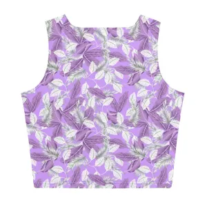 Be Extra! Floral Purple Crop Top