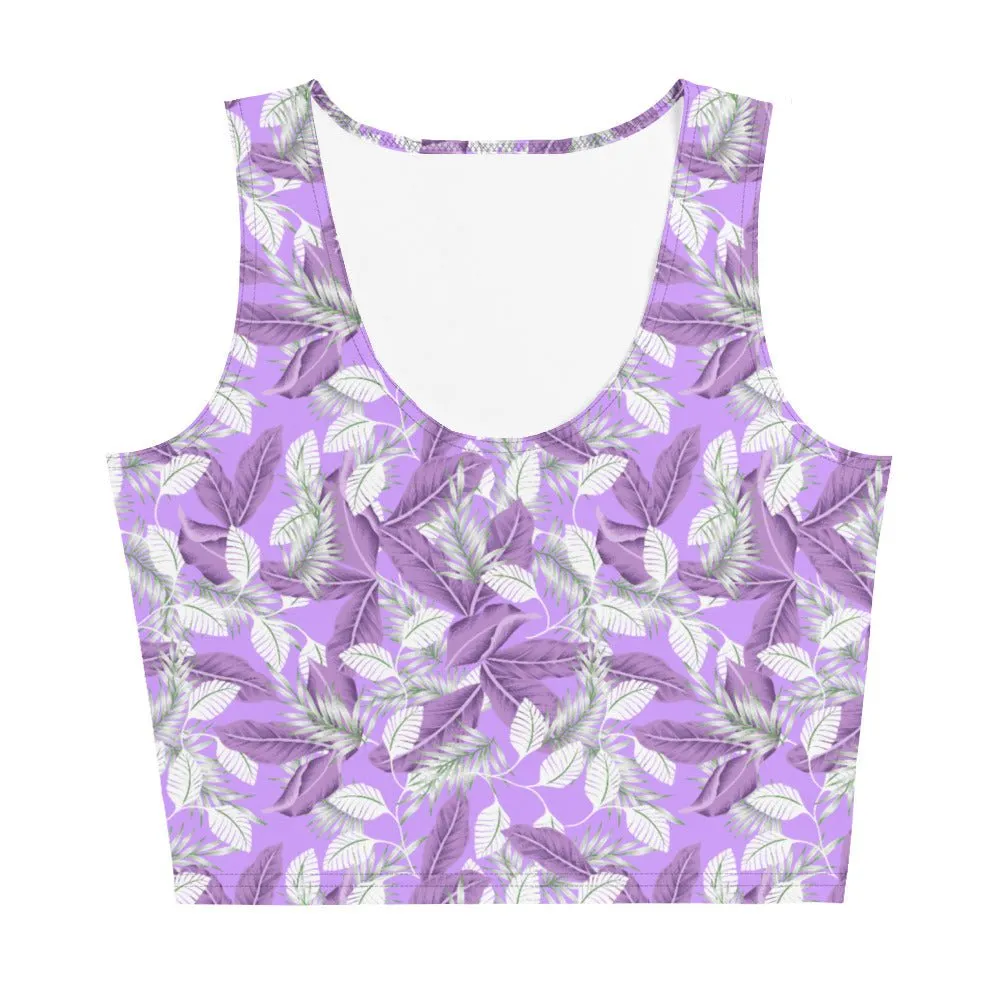 Be Extra! Floral Purple Crop Top