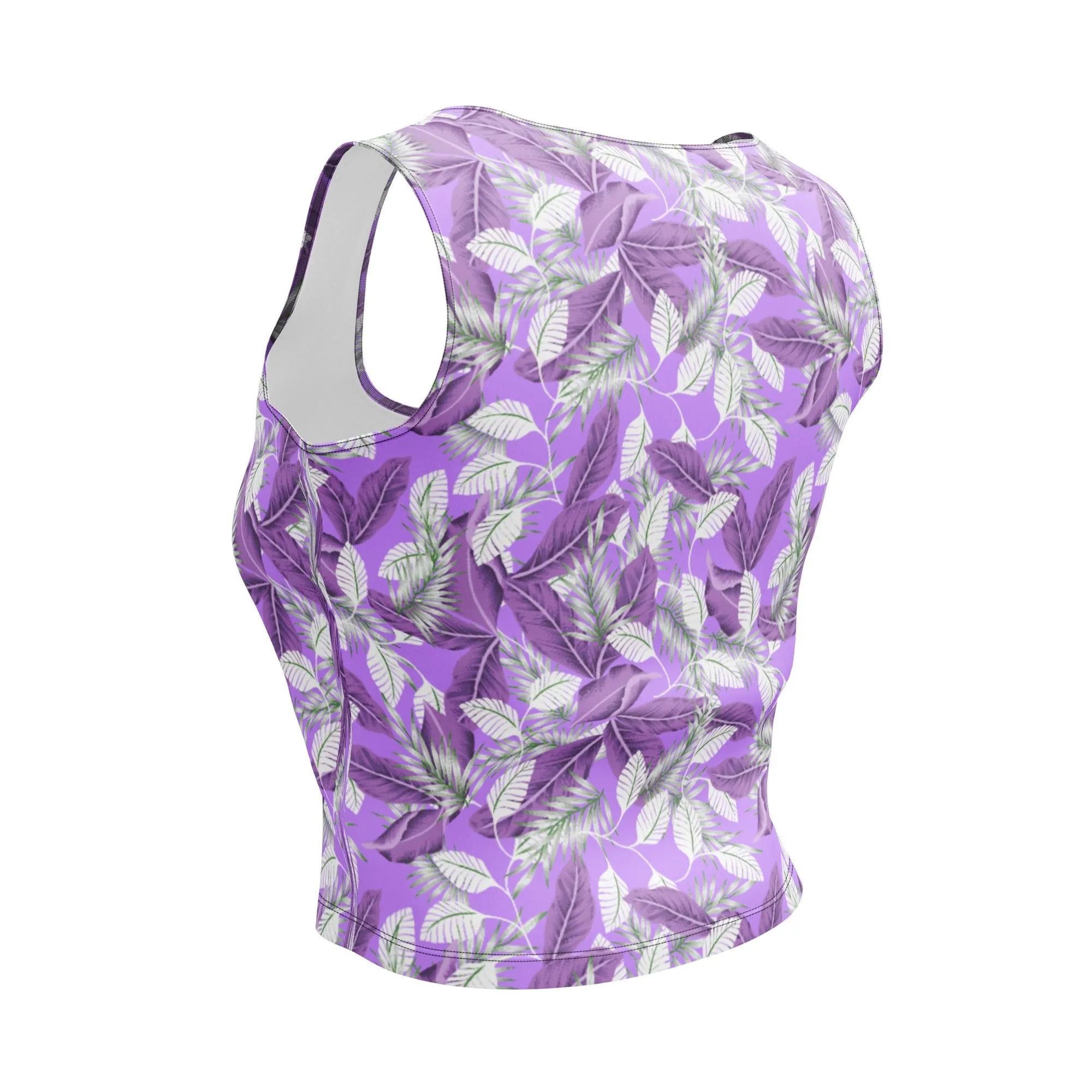 Be Extra! Floral Purple Crop Top