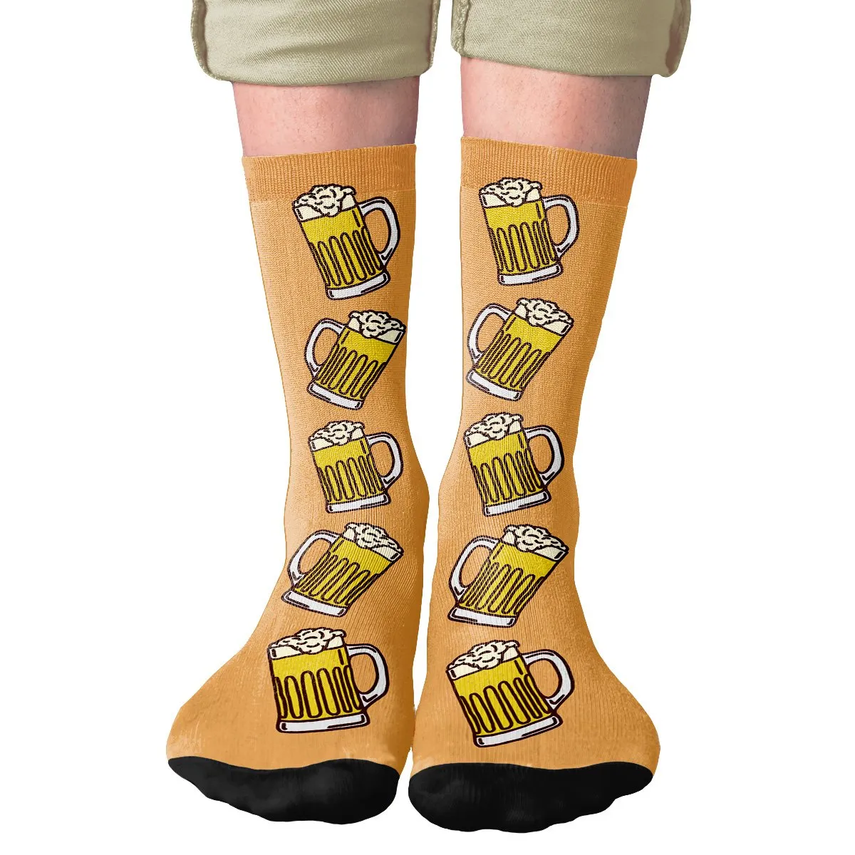 Beer Mugs Adult Crew Socks