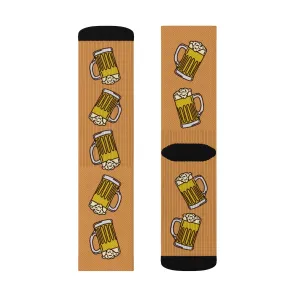 Beer Mugs Adult Crew Socks