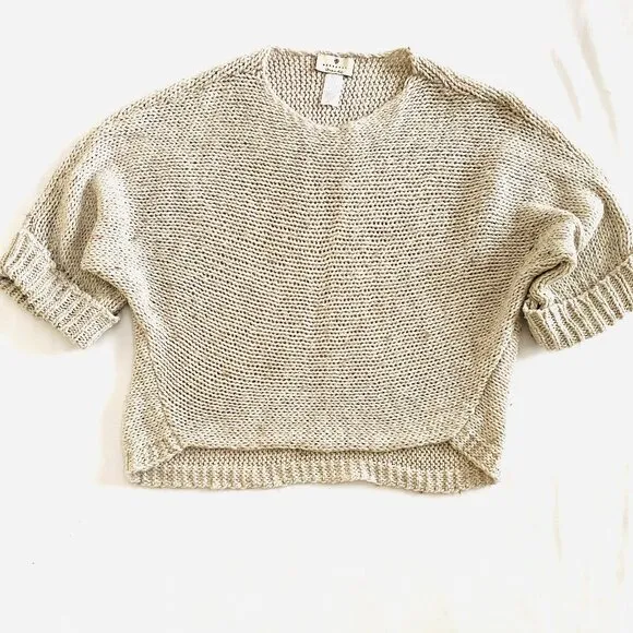 Berretti Italy cropped dolman sleeve sweater Womens One Size loose soft luxury