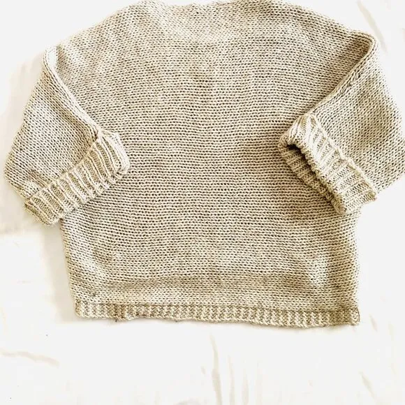 Berretti Italy cropped dolman sleeve sweater Womens One Size loose soft luxury