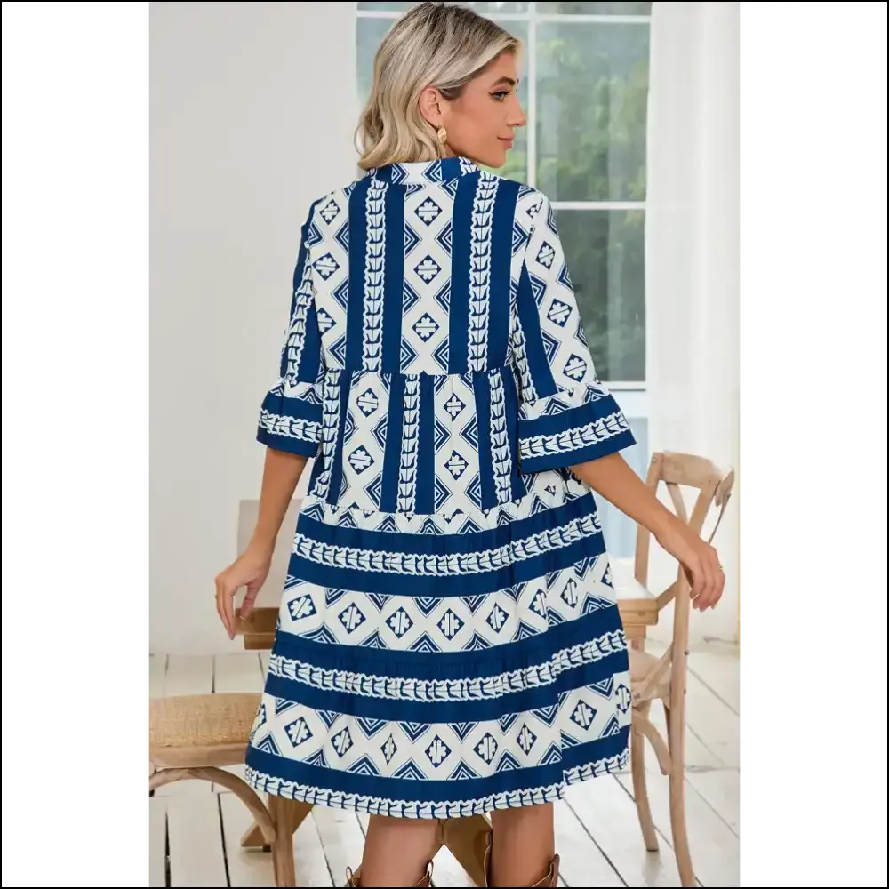Black Abstract Print Boho Dress: Dress Like you Own the Place  😈 Needful Things