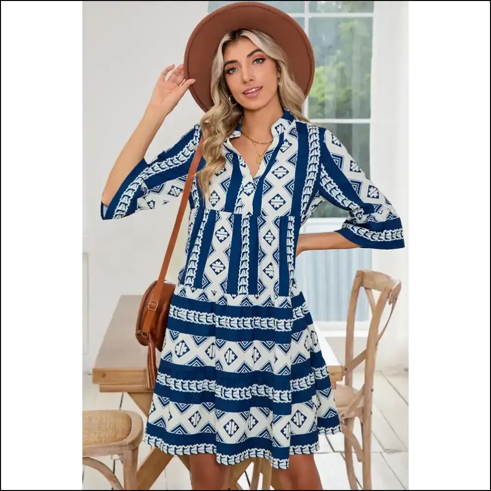 Black Abstract Print Boho Dress: Dress Like you Own the Place  😈 Needful Things