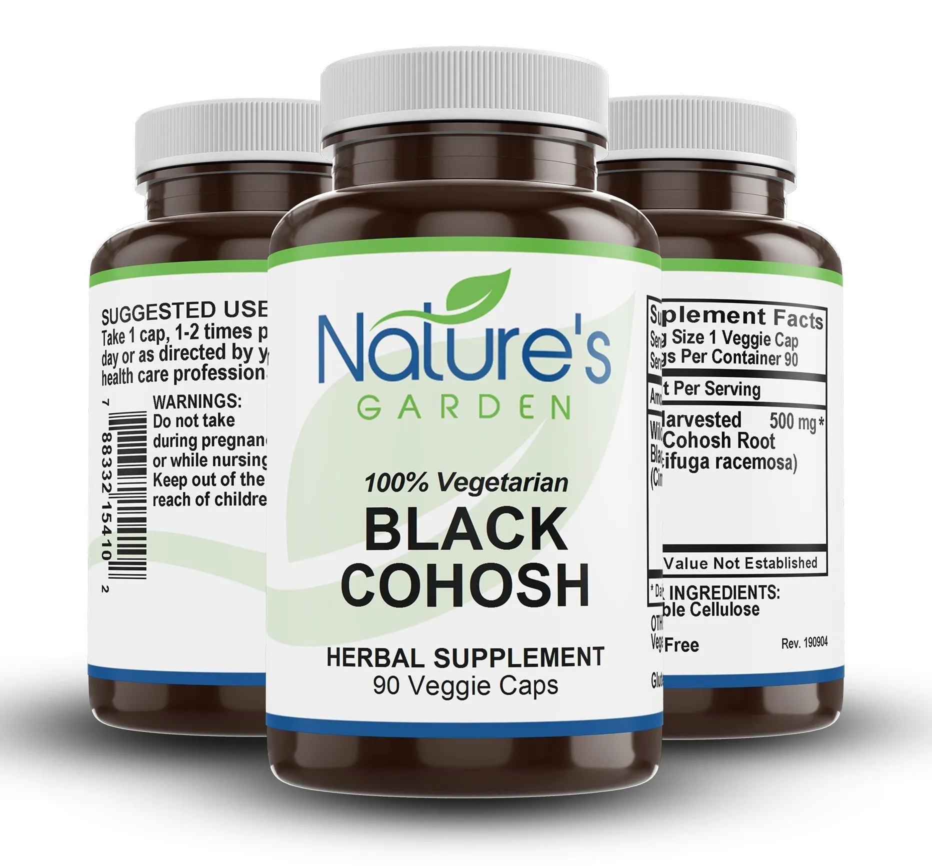 Black Cohosh - 90 Veggie Caps with 500mg Wild Black Cohosh Root