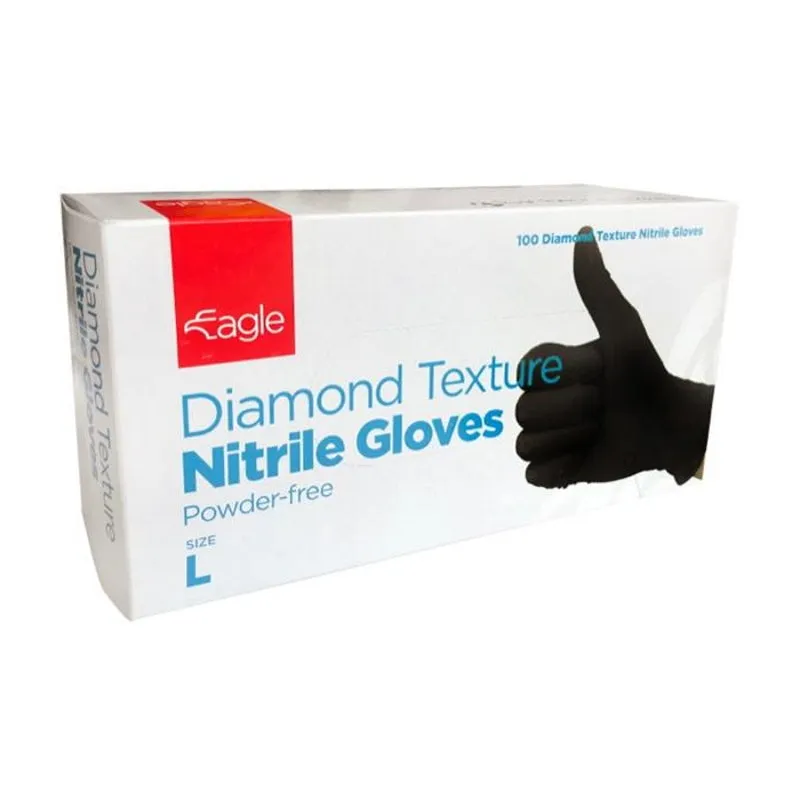 Black Diamond Textured Nitrile Gloves