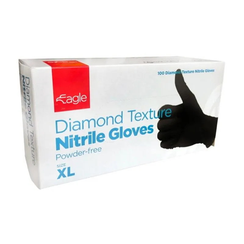 Black Diamond Textured Nitrile Gloves