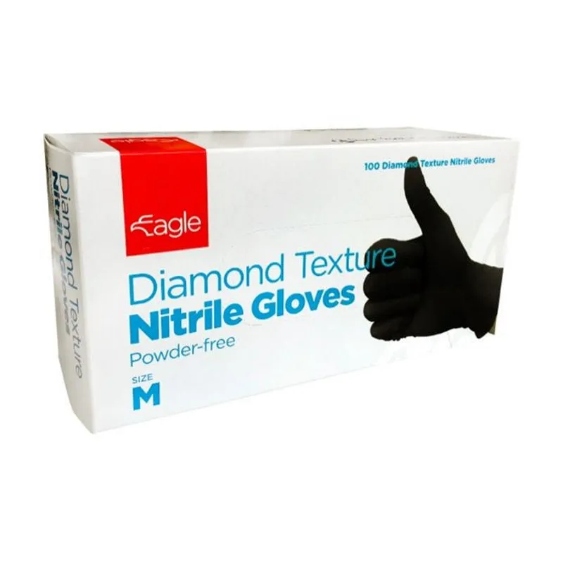 Black Diamond Textured Nitrile Gloves