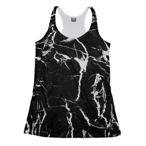 Black Marble Racerback Tank