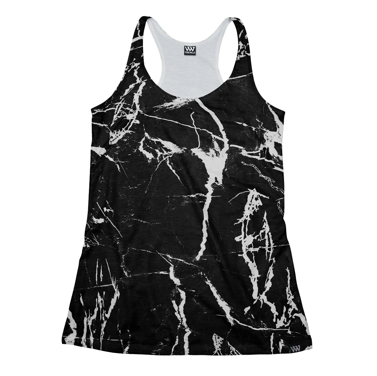 Black Marble Racerback Tank