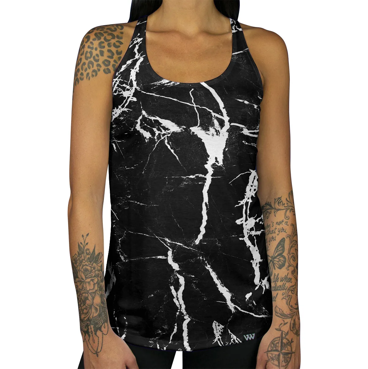 Black Marble Racerback Tank