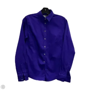 Blouse Long Sleeve By Banana Republic In Purple, Size: S
