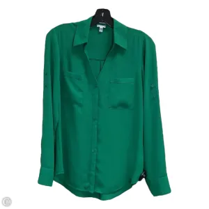Blouse Long Sleeve By Express In Green, Size: S