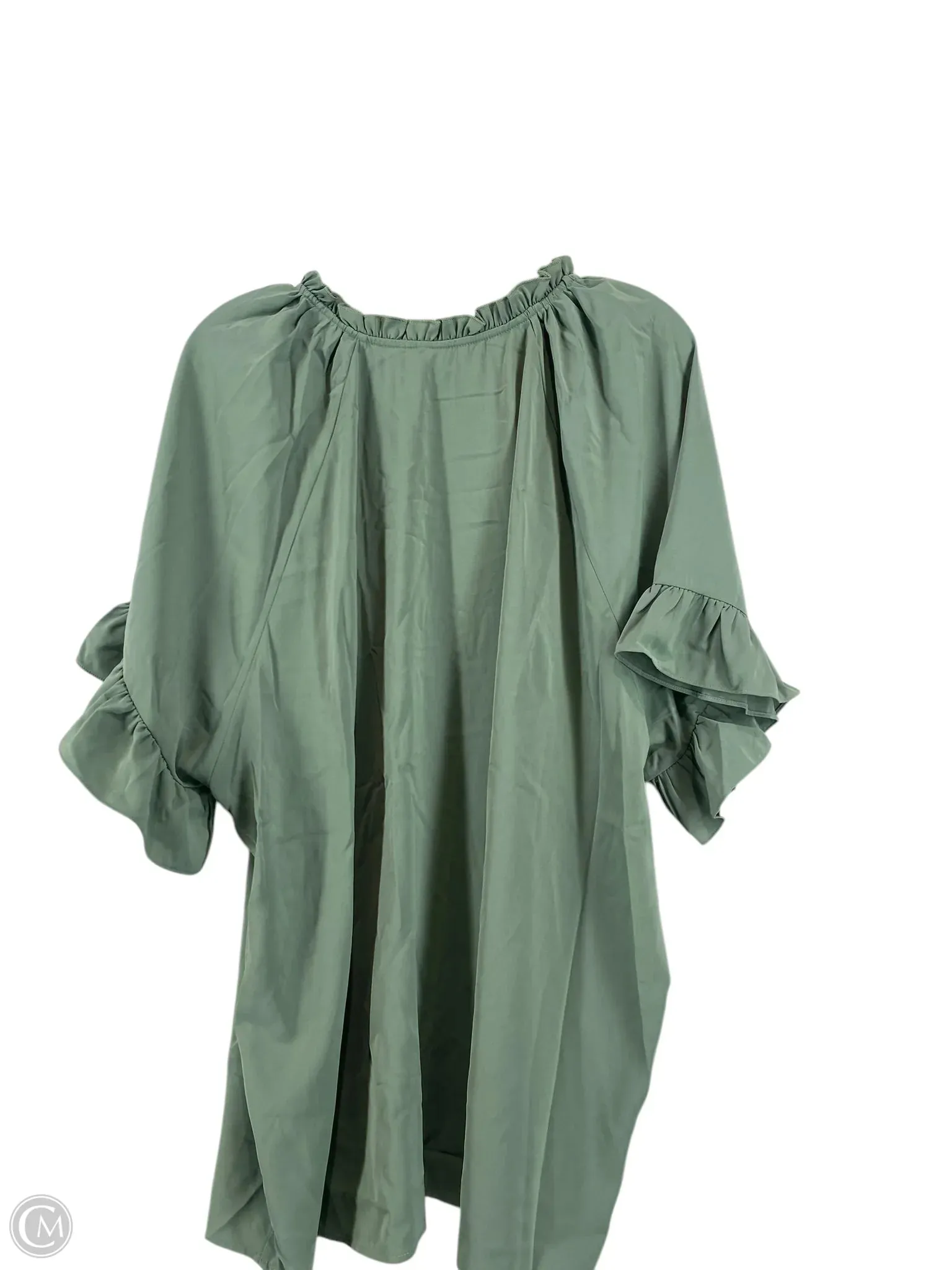 Blouse Short Sleeve By Clothes Mentor In Green, Size: 4x