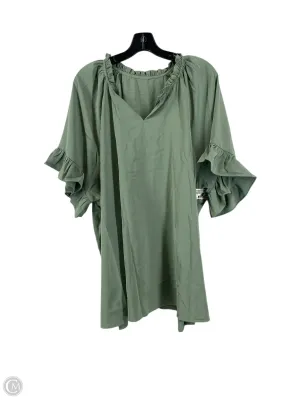 Blouse Short Sleeve By Clothes Mentor In Green, Size: 4x