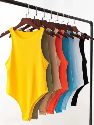 Bodycon Aura™ | Women's Summer Bodysuit | Solid Color, Slim Fit, Casual Style, Available in 8 Colors