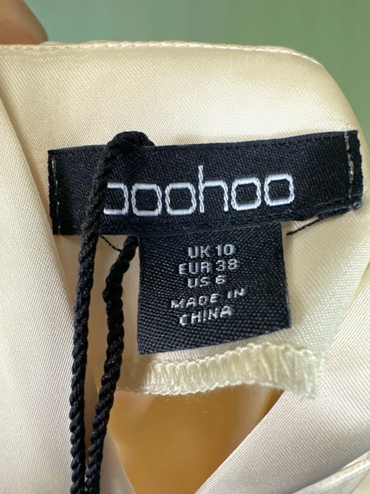Boohoo Cream Strappy Cutout Gown UK 10
