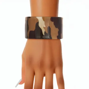 Bracelet Camo Gold Wide Cuff