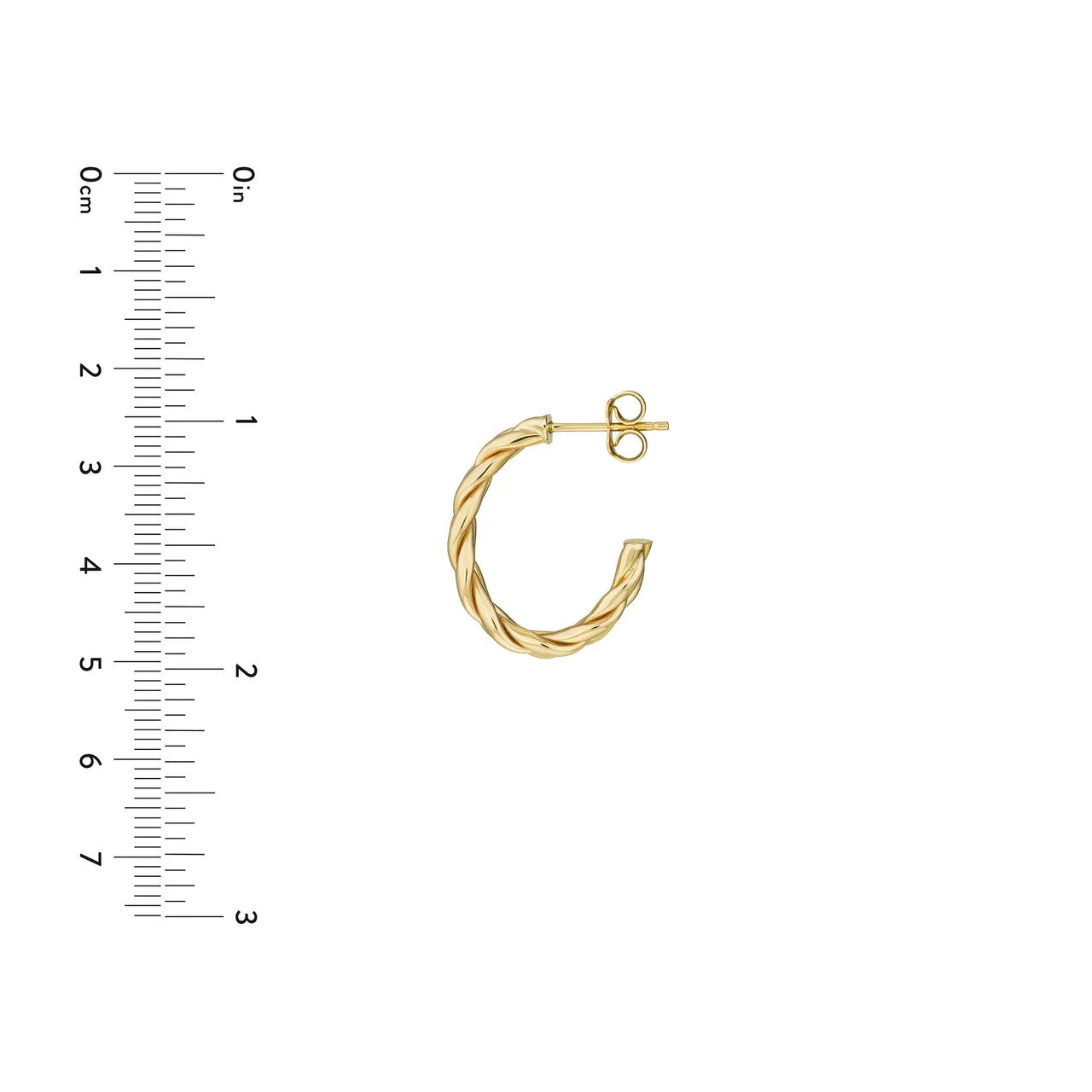 Braided J Hoop Earrings