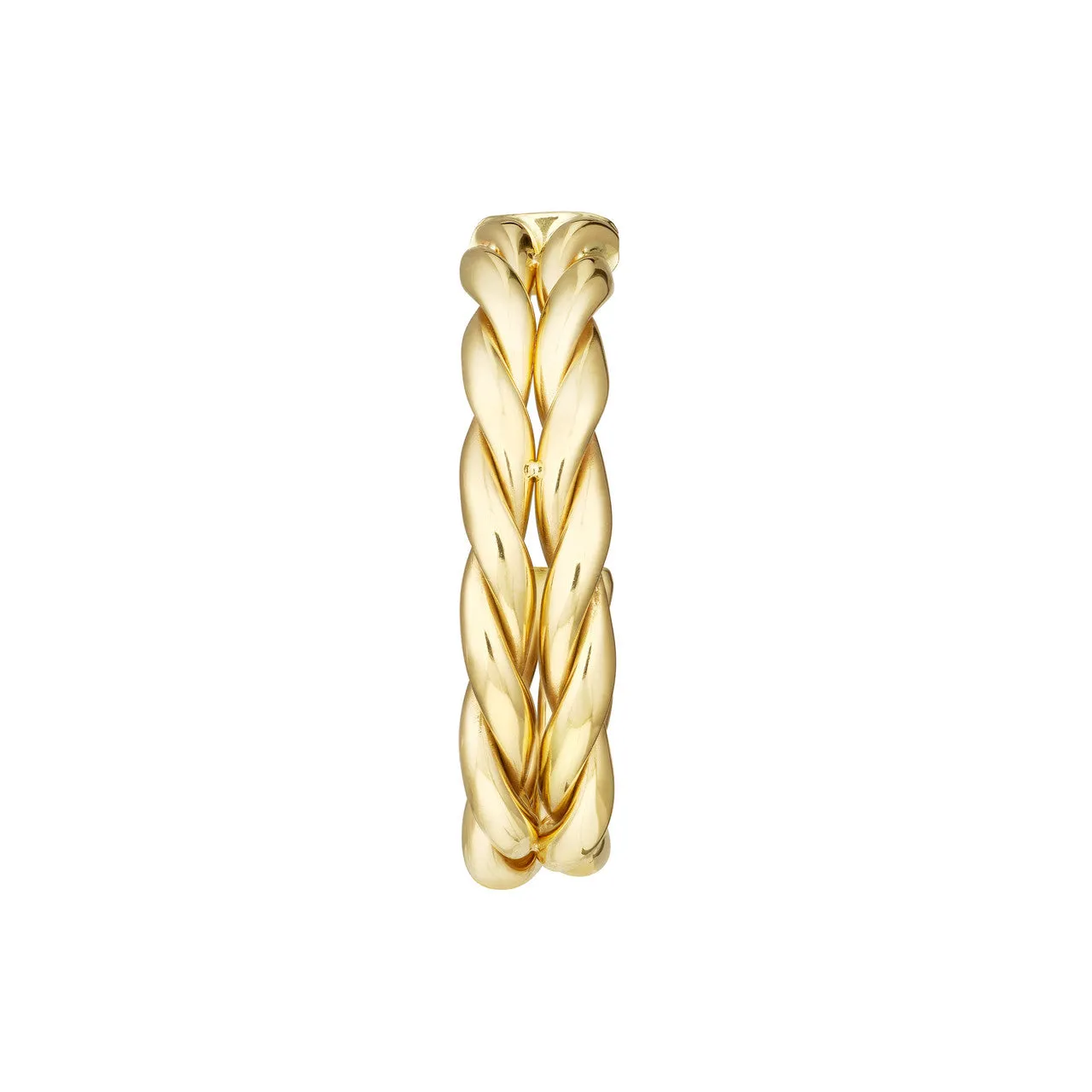 Braided J Hoop Earrings