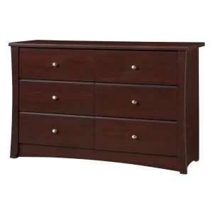 Brand new in box! Storkcraft Crescent 6 Drawer Double Dresser in Espresso! Retails $407 W/Tax!