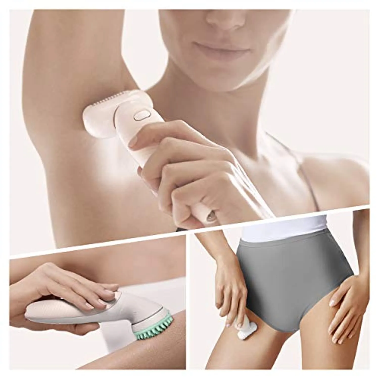 Braun Epilator Silk-épil 9 9-020 with Flexible Head, Facial Hair Removal for Women, Shaver & Trimmer, Cordless, Rechargeable, Wet & Dry, Beauty Kit with Body Massage Pad