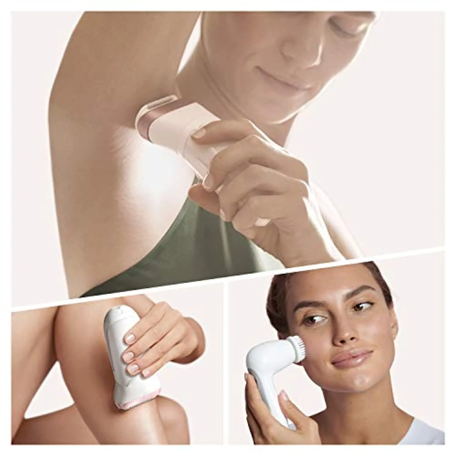 Braun Epilator Silk-épil 9 9-880, Facial Hair Removal for Women, Ease Makeup Application, Wet & Dry, Facial Cleansing Brush, Women Shaver & Trimmer, Cordless, Rechargeable, Beauty Kit, Gift for Women