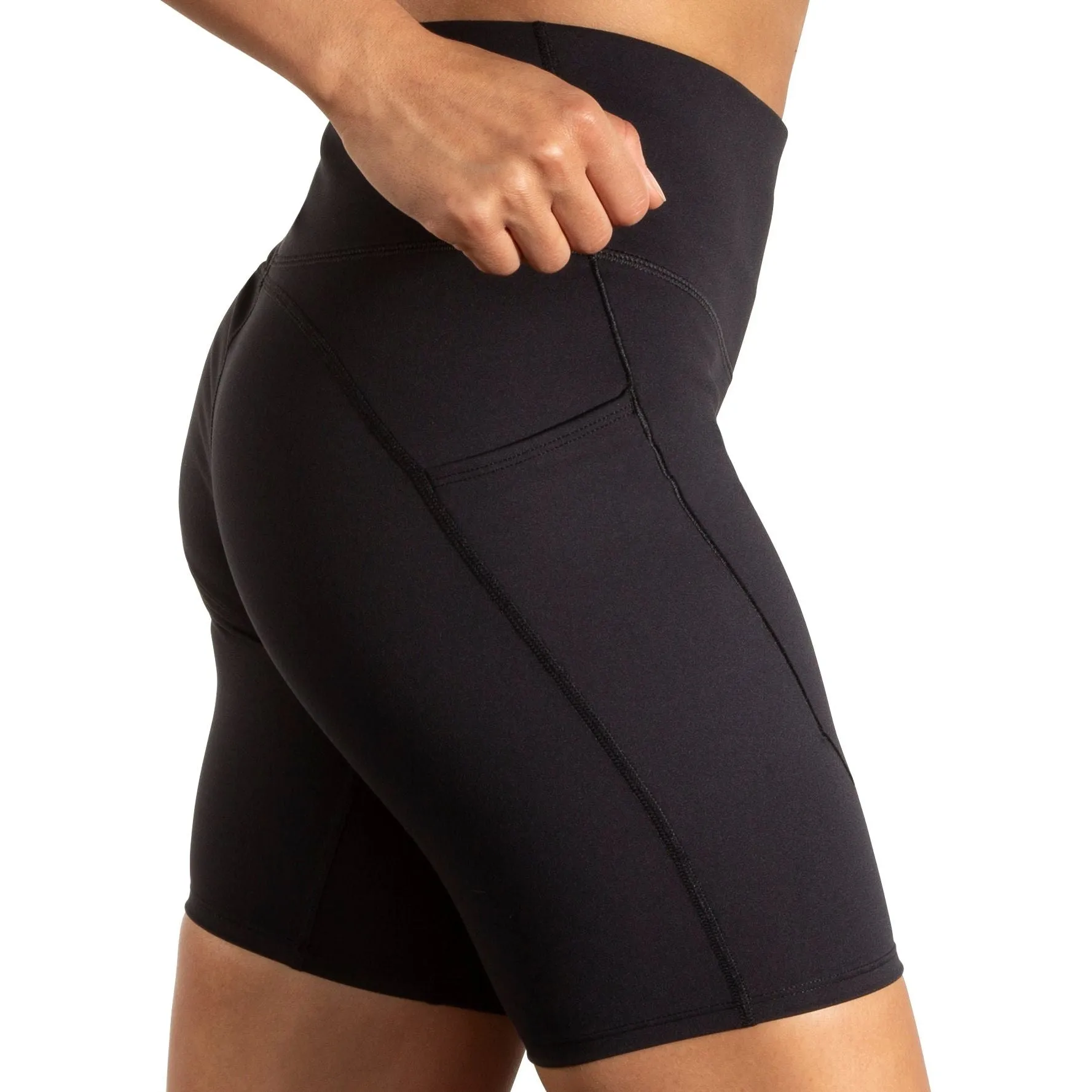 Brooks Spark 8 Inch Womens Short Running Tights - Black