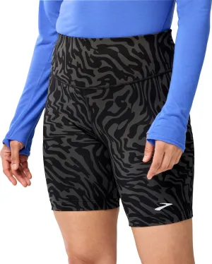 Brooks Spark 8 Inch Womens Short Running Tights - Black