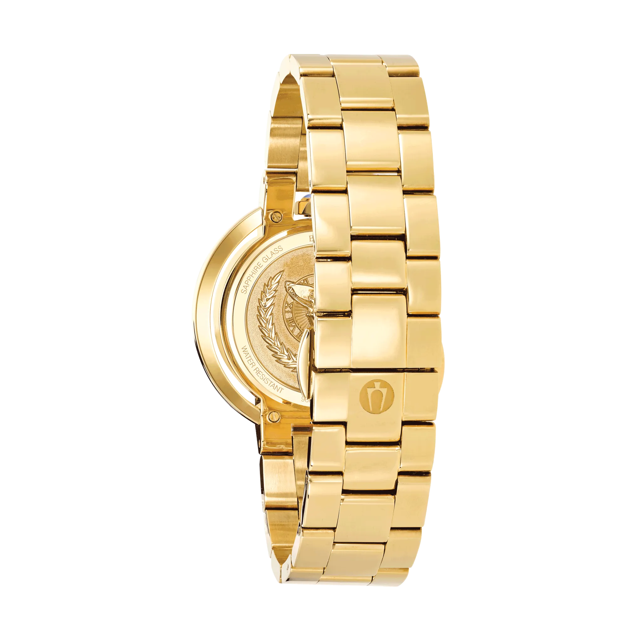 Bulova Ladies' Rubaiyat Diamond Yellow Gold-Tone Stainless Steel Watch 97P125