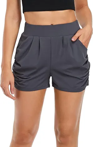 Buttery Soft Harem Shorts in Charcoal
