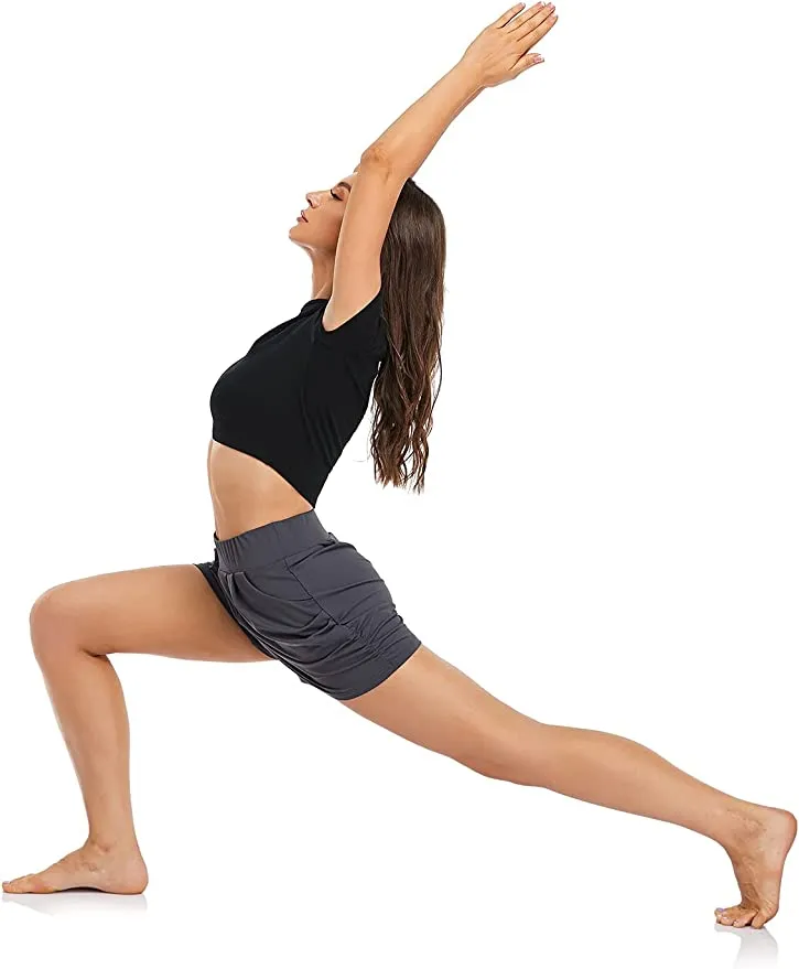 Buttery Soft Harem Shorts in Charcoal