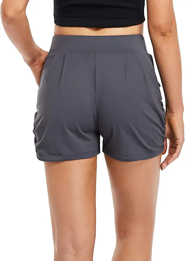 Buttery Soft Harem Shorts in Charcoal