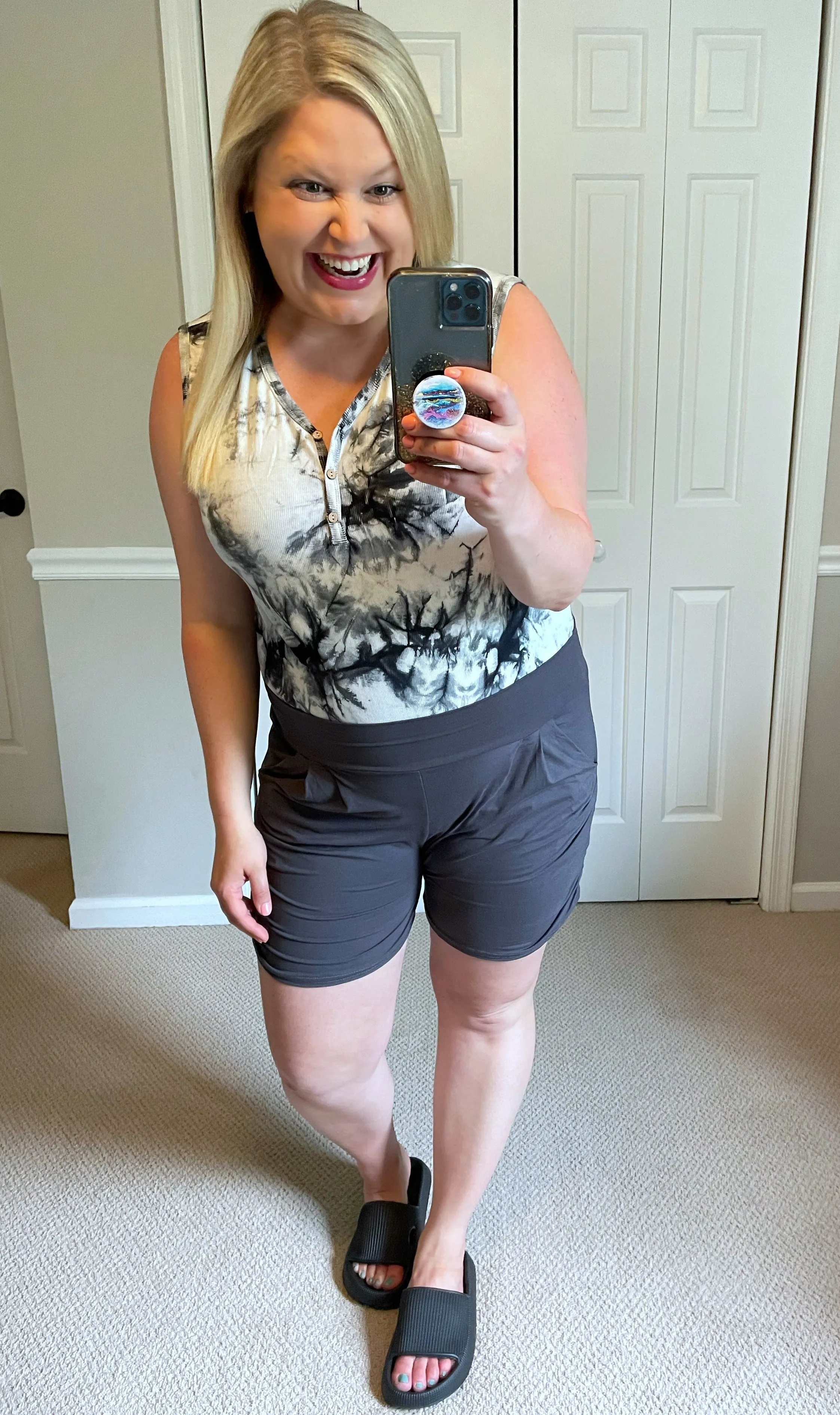Buttery Soft Harem Shorts in Charcoal