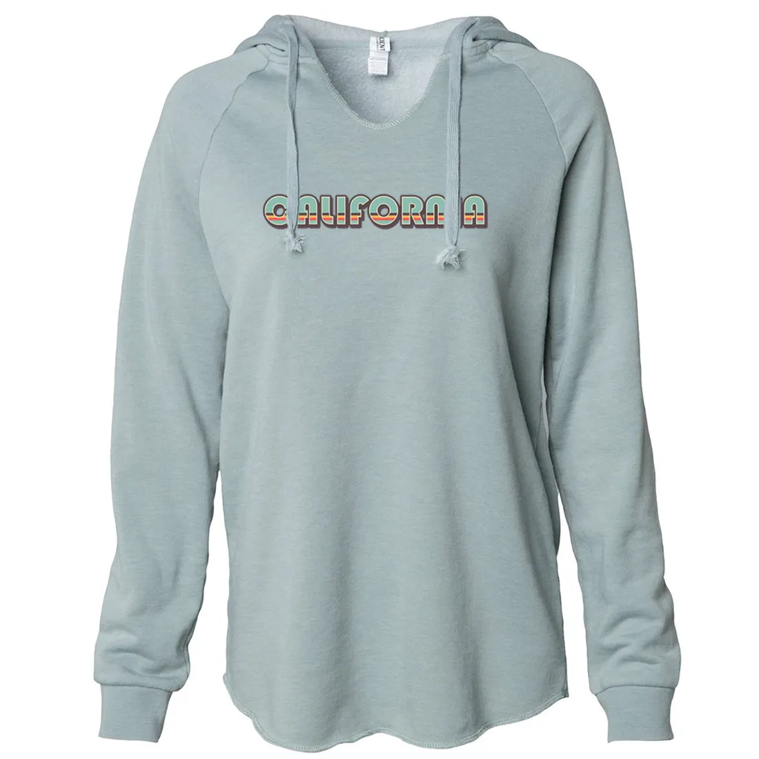 California 70's Stripes Women's Soft Hooded Pullover