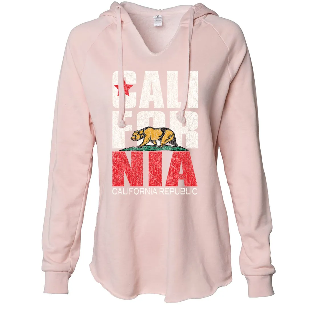California Republic Vintage Retro Women's Soft Hooded Pullover