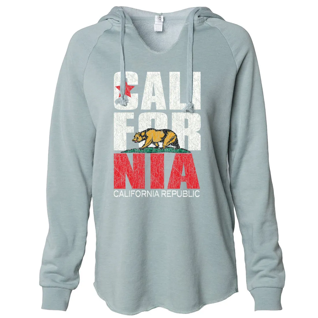 California Republic Vintage Retro Women's Soft Hooded Pullover